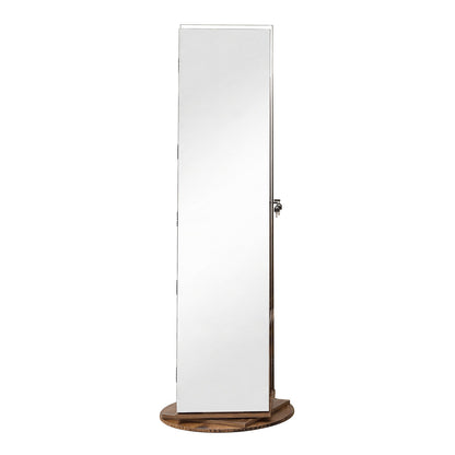 360° Rotating Mirrored Jewellery Cabinet, Lockable Jewellery Organiser, with Full-Length Mirror - image 23