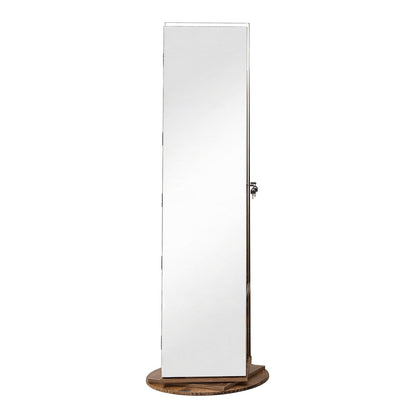 360° Rotating Mirrored Jewellery Cabinet, Lockable Jewellery Organiser, with Full-Length Mirror - image 22
