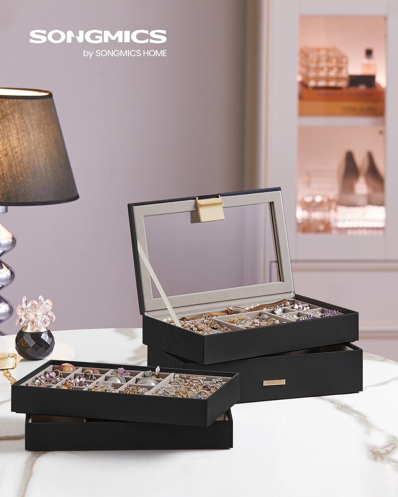 4-Tier Jewellery Box White - image 15
