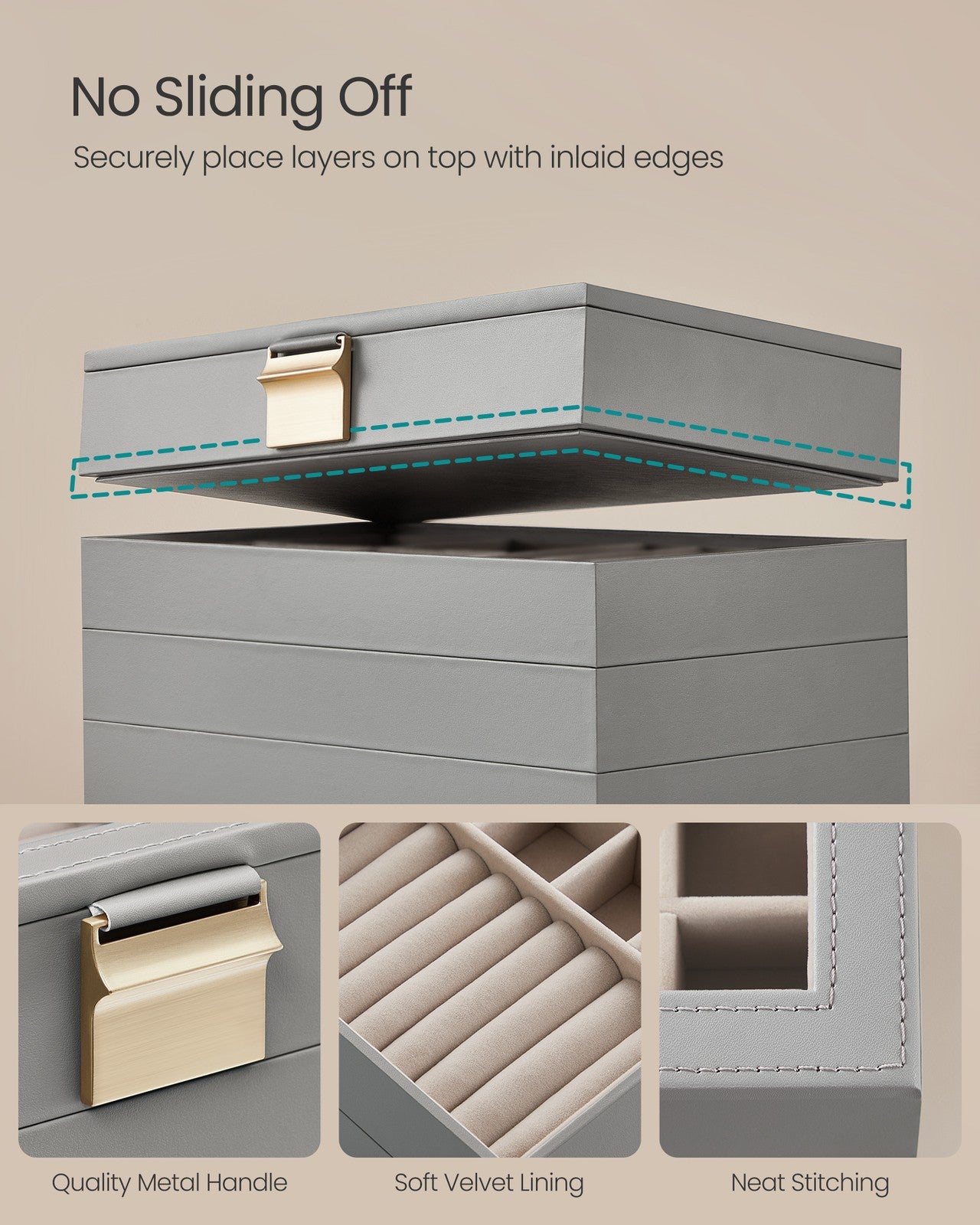 4-Tier Jewellery Box White - image 45