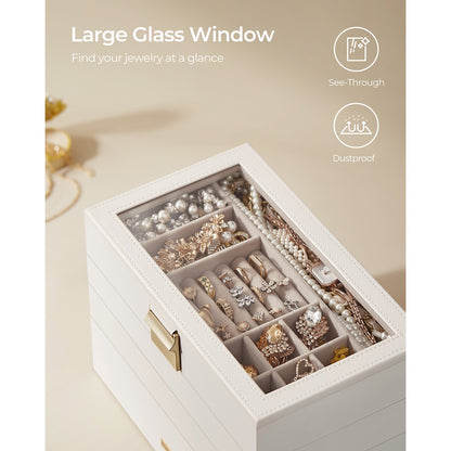 4-Tier Jewellery Box White - image 4