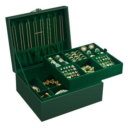 2-Layer Jewellery Box with Handle White - image 10