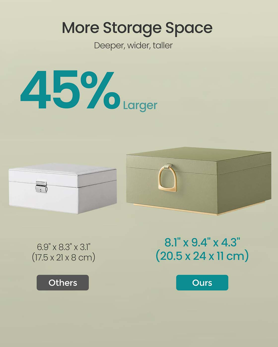 2-Layer Jewellery Box with Handle White - image 22