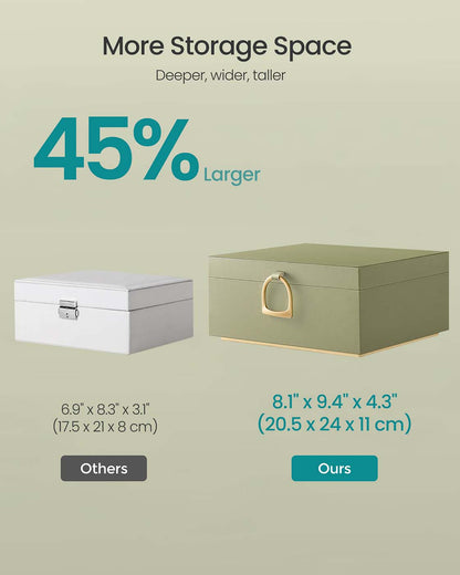 2-Layer Jewellery Box with Handle White - image 22