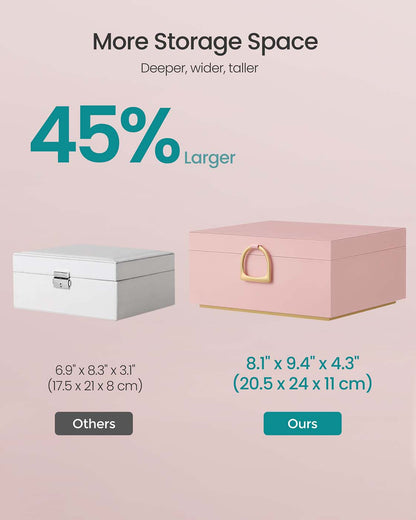 2-Layer Jewellery Box with Handle White - image 30