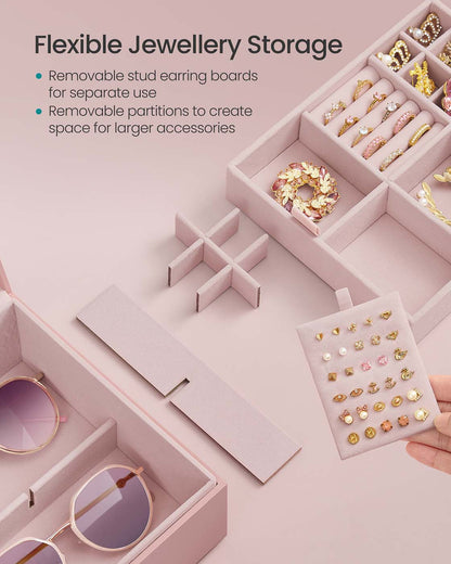 2-Layer Jewellery Box with Handle White - image 32