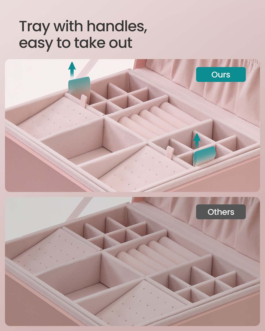2-Layer Jewellery Box with Handle White - image 33