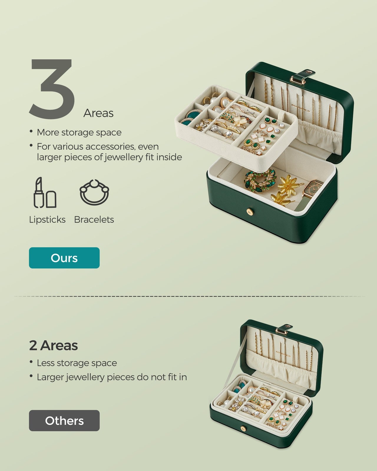 Jewellery Box, 2-Layer Jewellery Storage - image 42