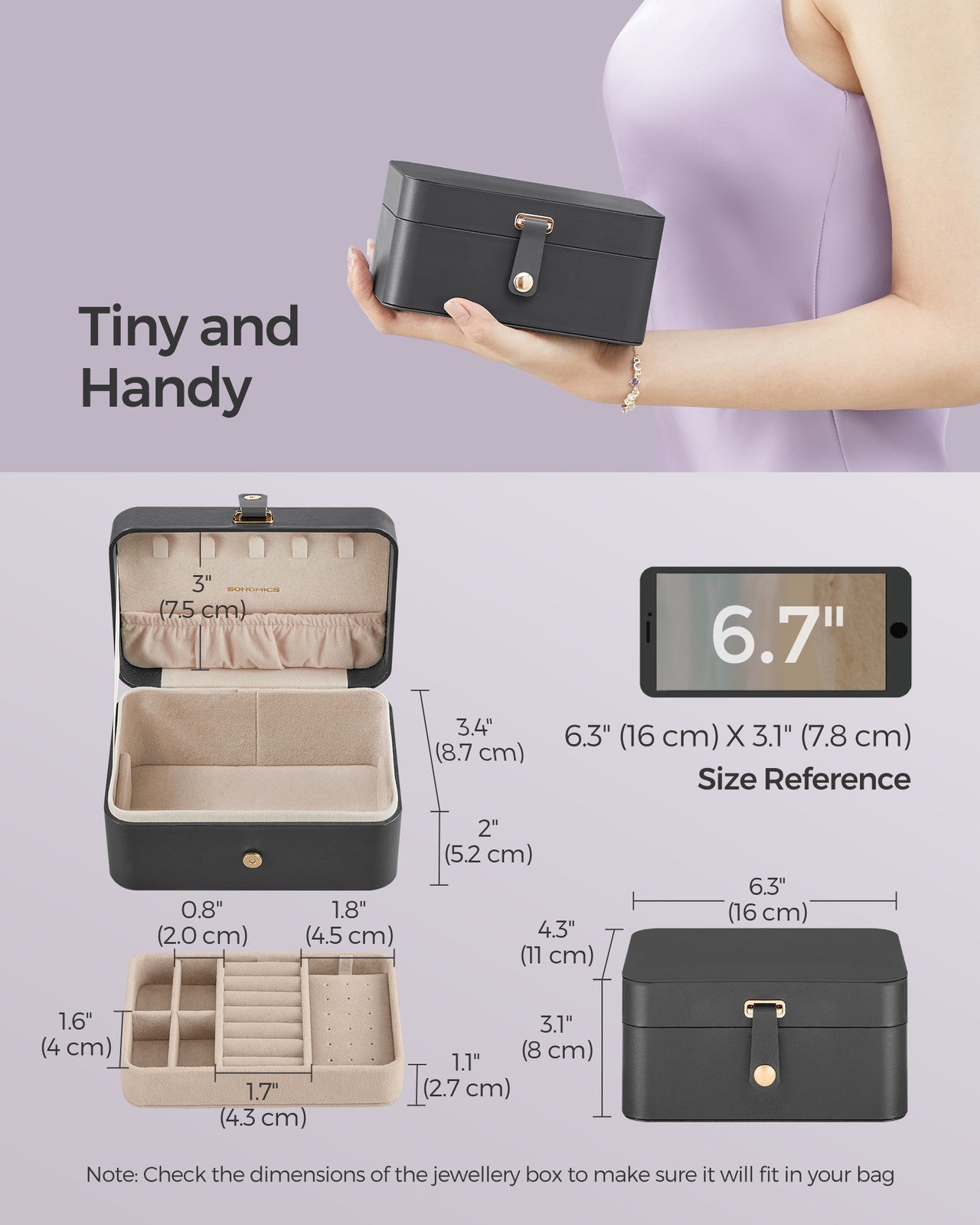 Jewellery Box, 2-Layer Jewellery Storage - image 17