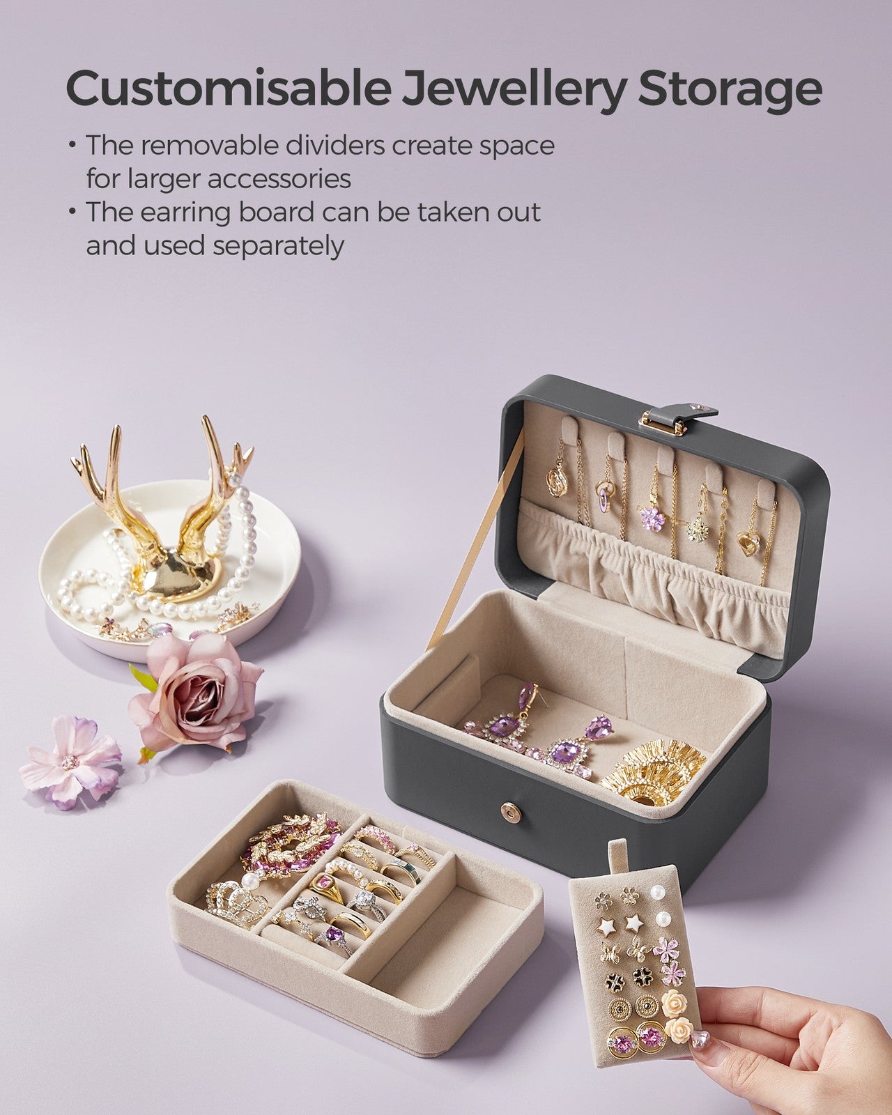 Jewellery Box, 2-Layer Jewellery Storage - image 19