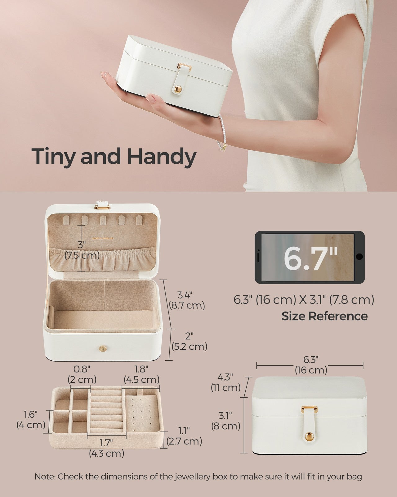 Jewellery Box, 2-Layer Jewellery Storage - image 4