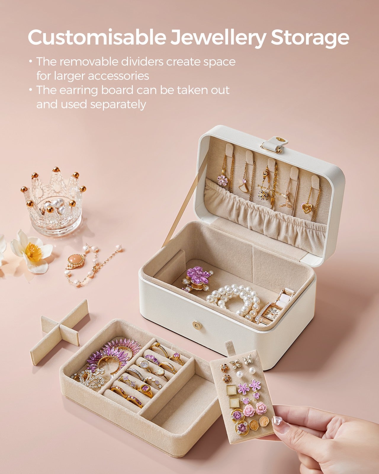 Jewellery Box, 2-Layer Jewellery Storage - image 6