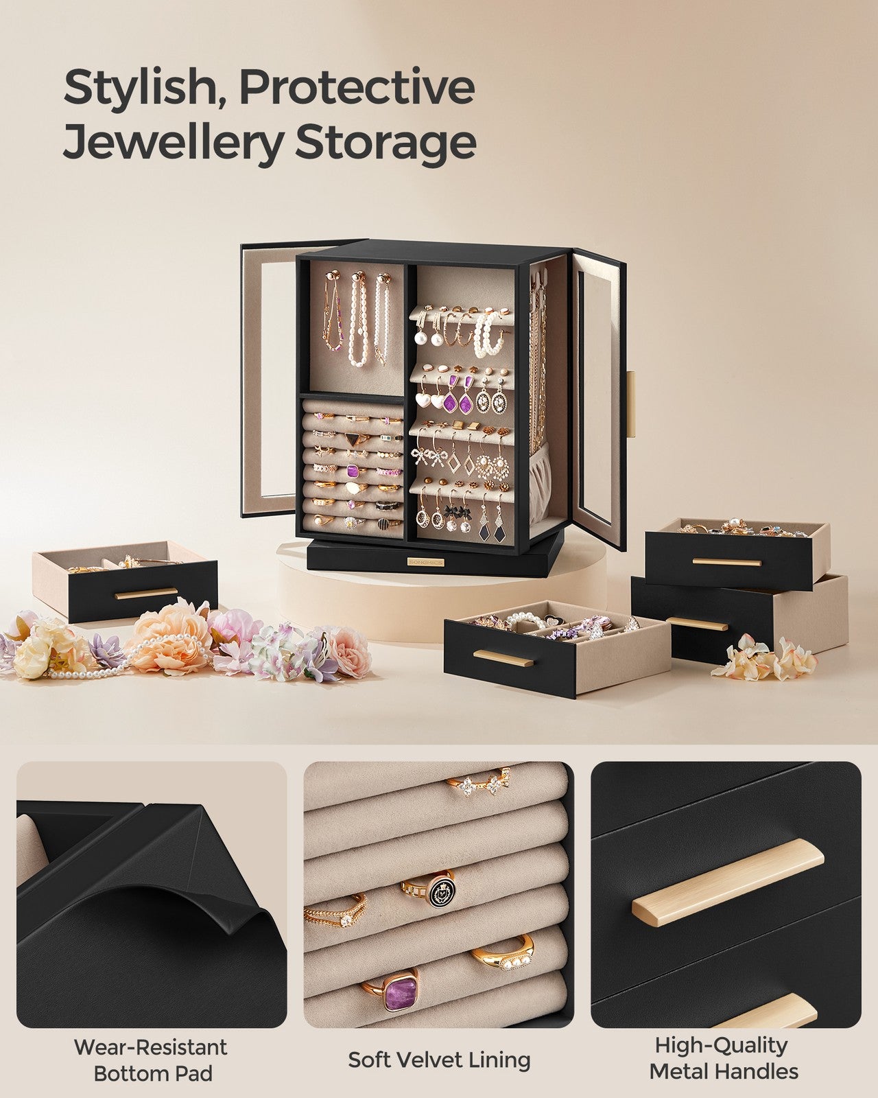 Jewellery Organiser with 5 Drawers - image 20