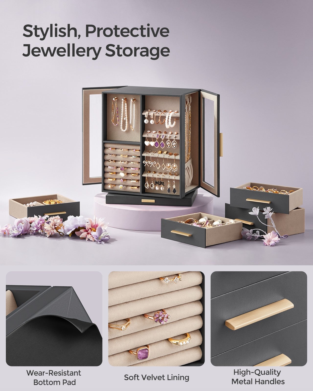 Jewellery Organiser with 5 Drawers - image 14