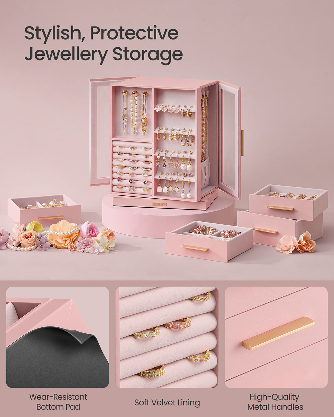 Jewellery Organiser with 5 Drawers - image 37