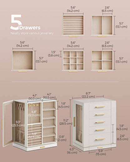Jewellery Organiser with 5 Drawers - image 5