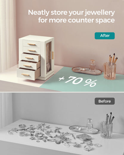 Jewellery Organiser with 5 Drawers - image 8