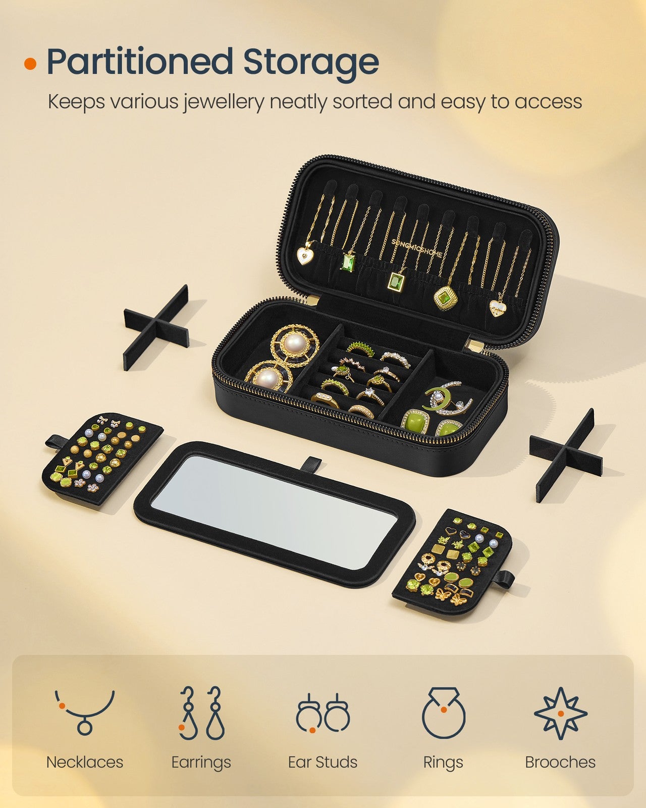 ANAH Collection - Small Jewellery Case Ink Black - image 3
