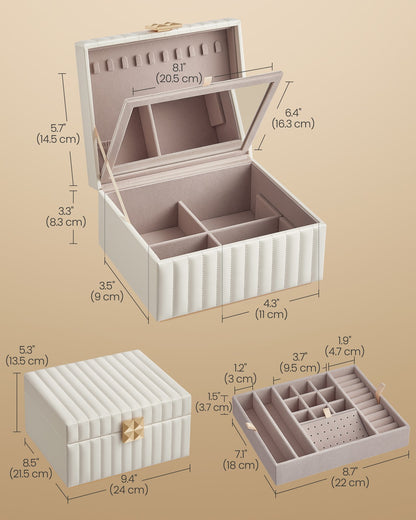 ANAH Collection - 2-Tier Jewellery Box with Mirror - image 5