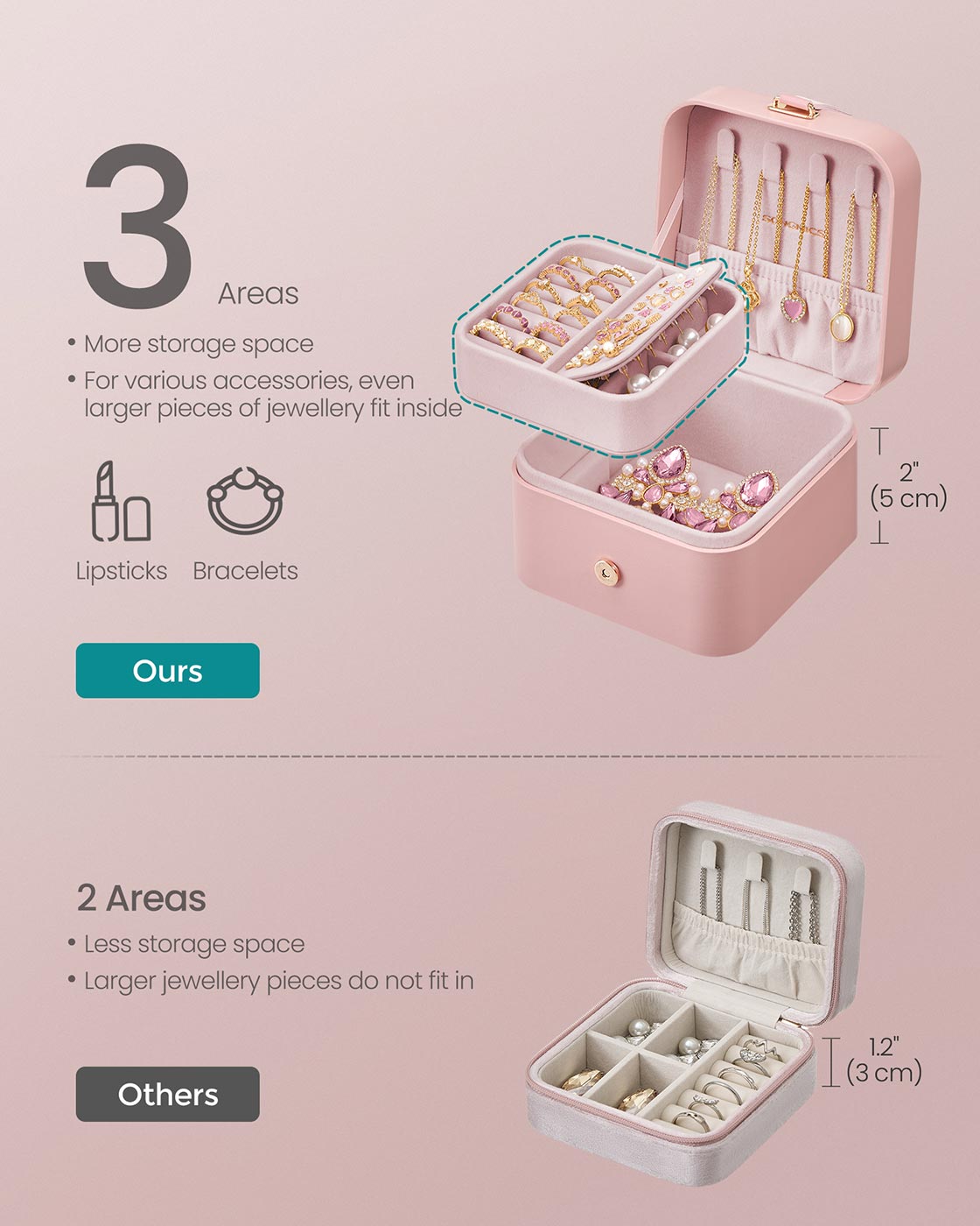 Jewellery Box, 2-Layer Jewellery Storage - image 49