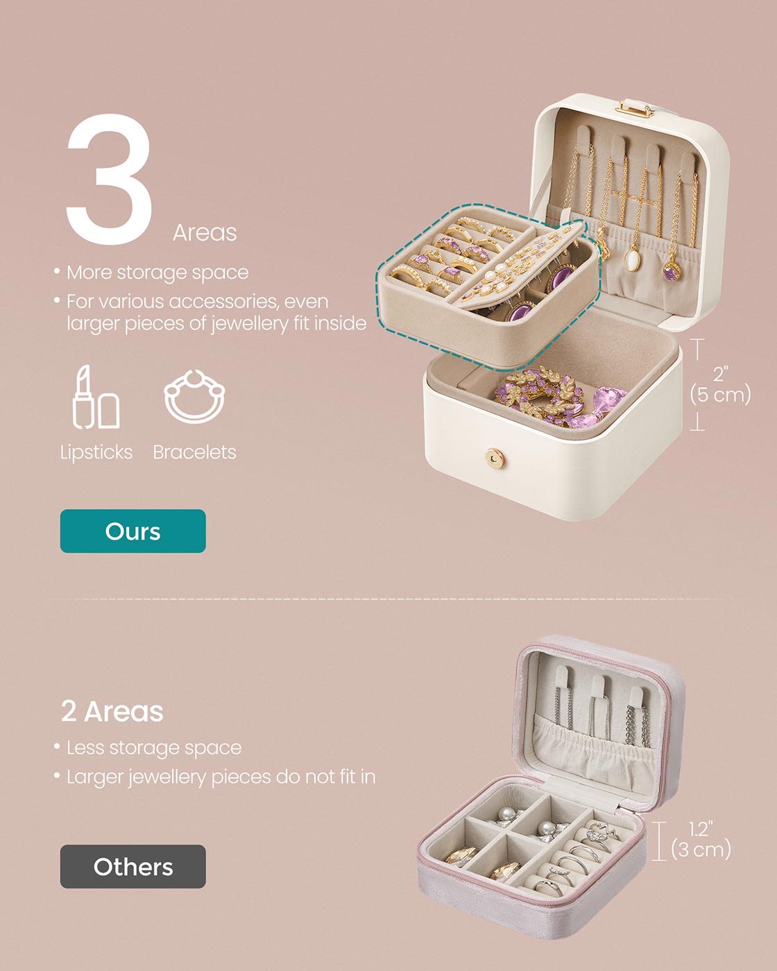 Jewellery Box, 2-Layer Jewellery Storage - image 55