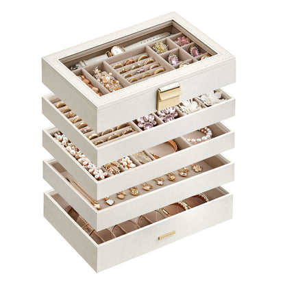 4-Tier Jewellery Box White - image 23
