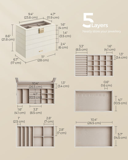 4-Tier Jewellery Box White - image 29