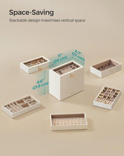 4-Tier Jewellery Box White - image 31