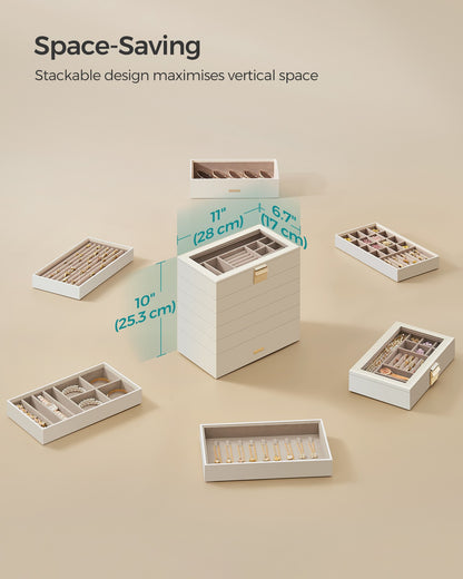 4-Tier Jewellery Box White - image 40