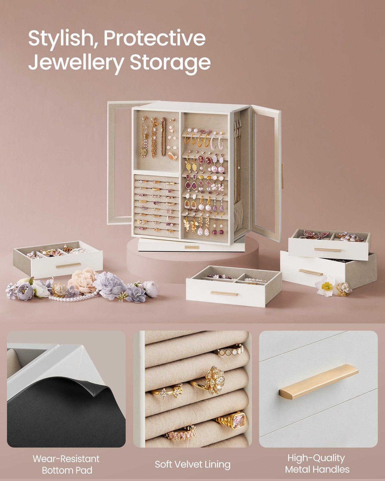 Jewellery Organiser with 5 Drawers - image 31