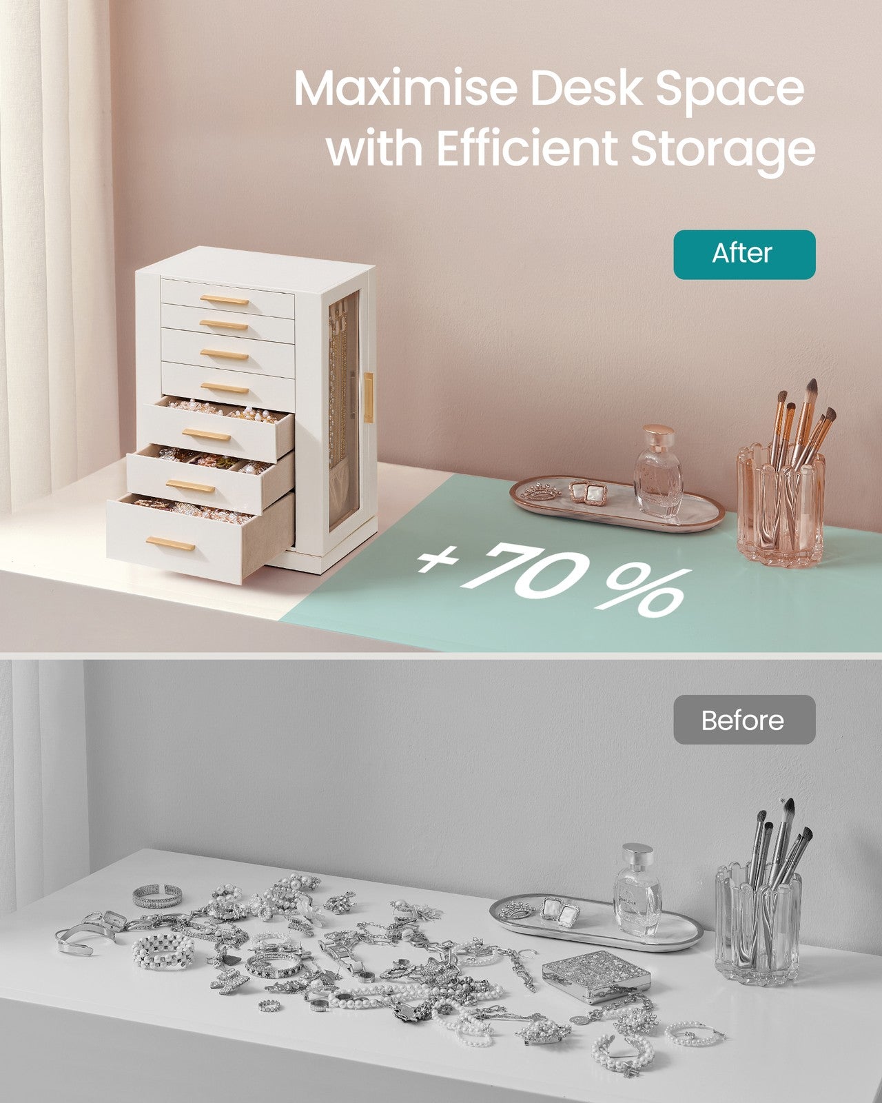 Jewellery Organiser with 5 Drawers - image 32