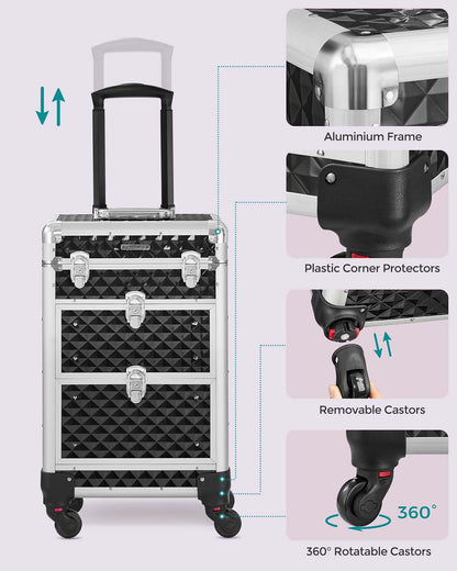 Rolling Lockable Makeup Case - image 5