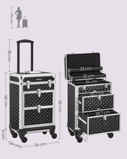 Rolling Lockable Makeup Case - image 8