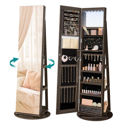 Rotating LED Mirror Jewelry Cabinet - image 32
