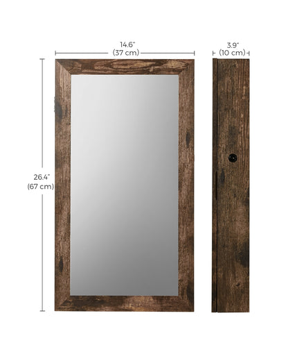 Wall-Mounted Jewellery Cabinet, Mirror with Storage - image 15