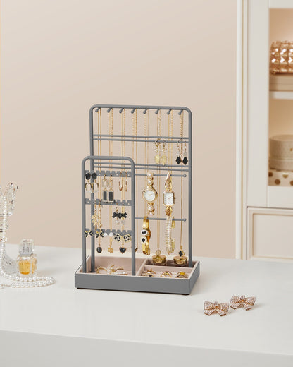 Jewellery Display Stand with Gold Metal Frame and Velvet Tray - image 27