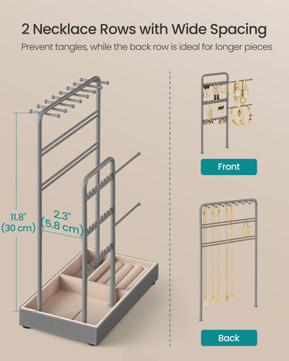 Jewellery Display Stand with Gold Metal Frame and Velvet Tray - image 28
