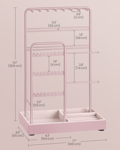 Jewellery Display Stand with Gold Metal Frame and Velvet Tray - image 37
