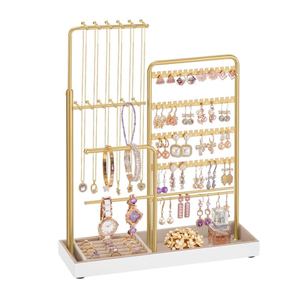Jewellery organiser with metal frame and adjustable velvet stand - image 7