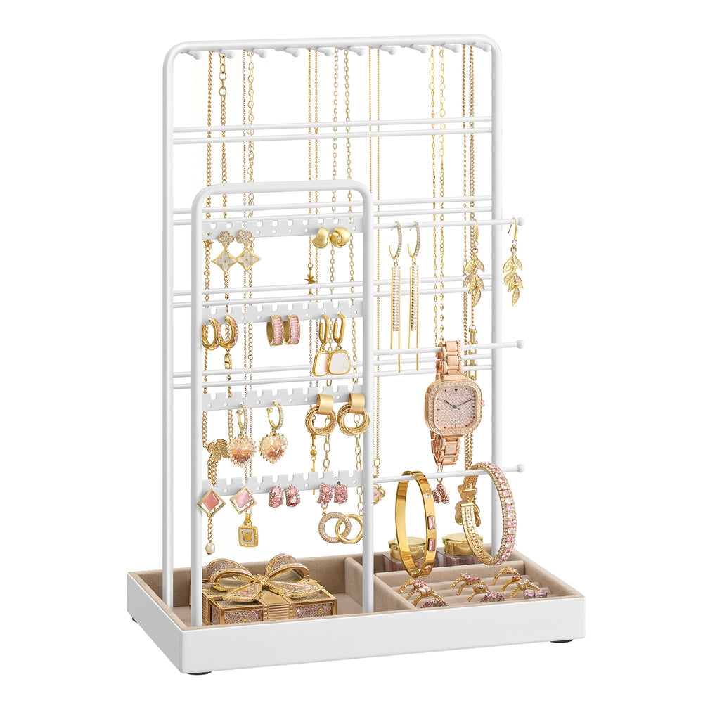 Jewellery Display Stand with Gold Metal Frame and Velvet Tray - image 45