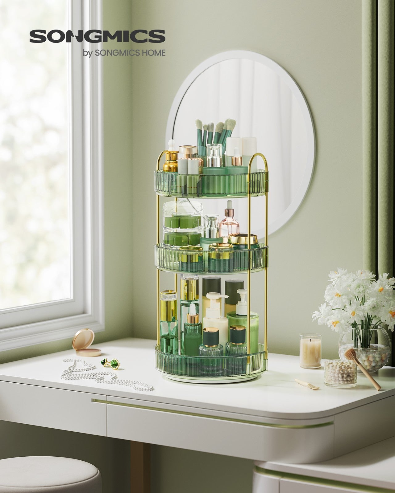 3-Tier Rotating Makeup Organiser - image 8