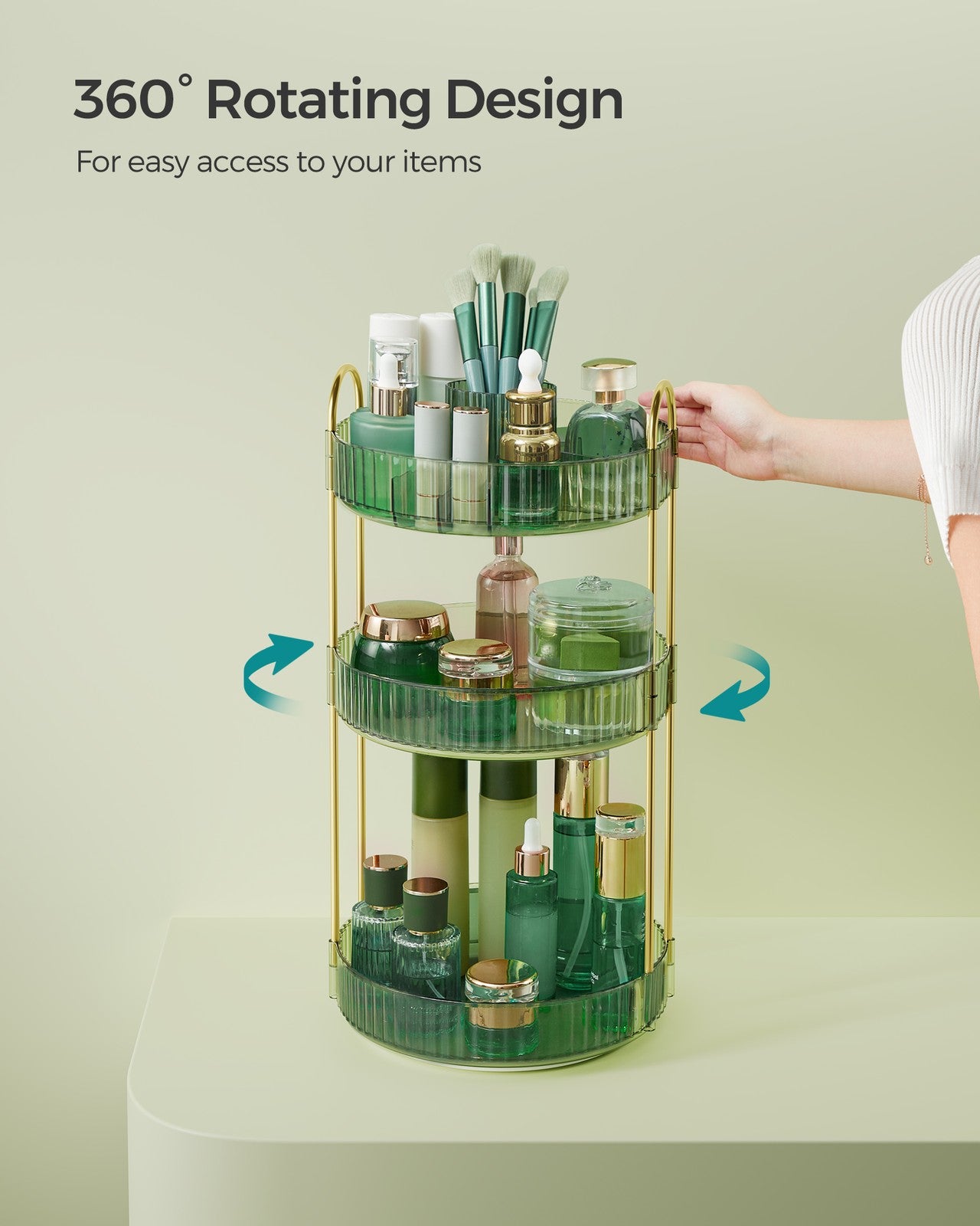 3-Tier Rotating Makeup Organiser - image 9