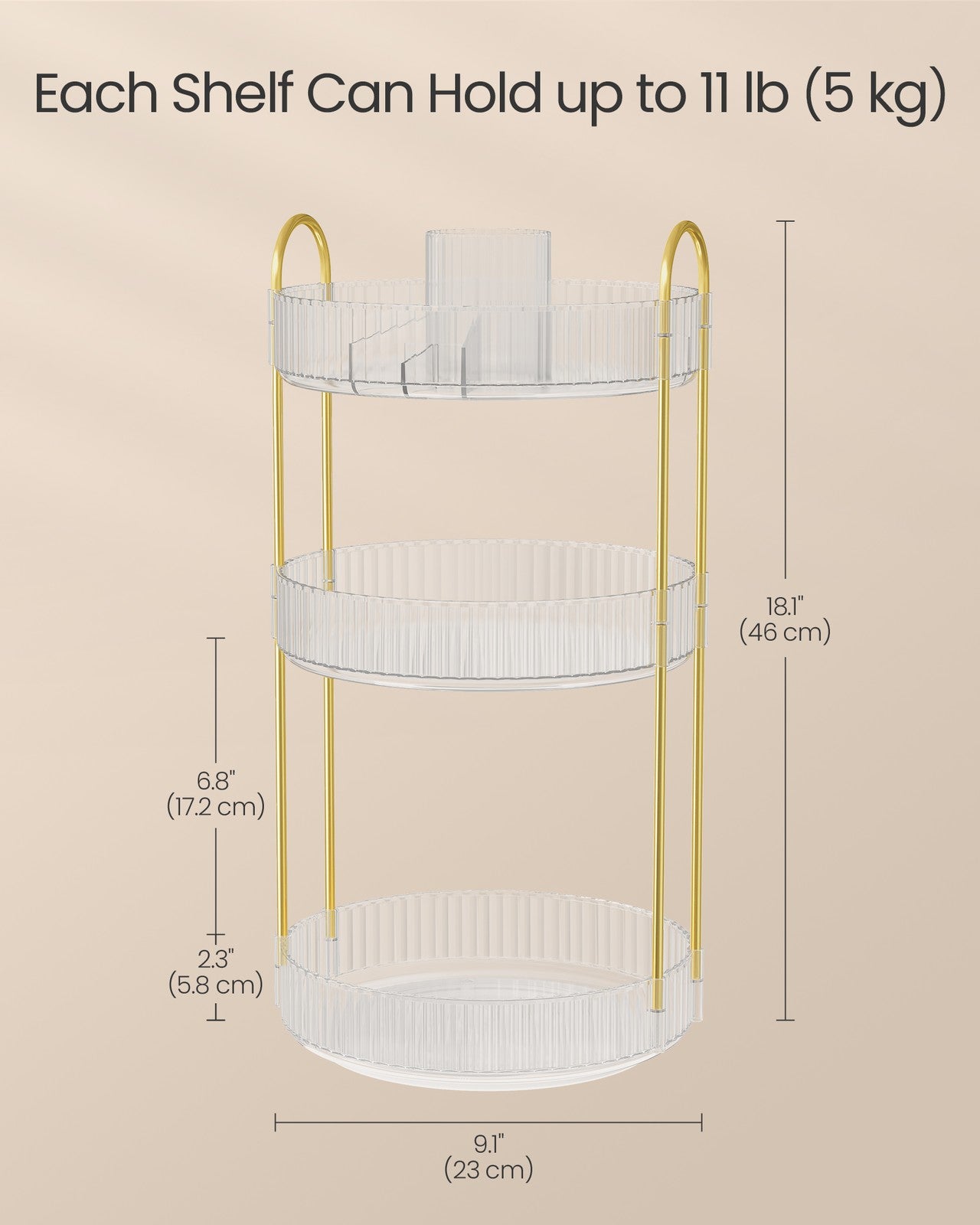 3-Tier Rotating Makeup Organiser - image 23