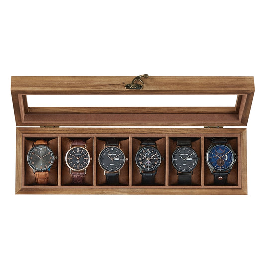 Watch Box with 6 Slots Rustic Walnut - image 1