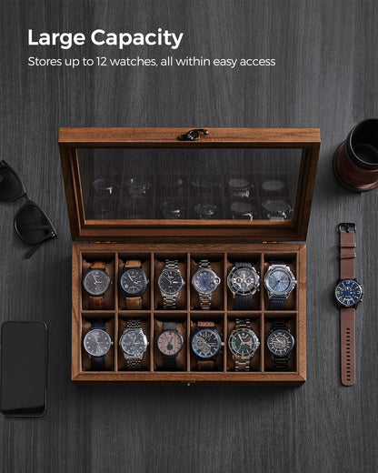 Watch Box with 10 Slots Rustic Walnut - image 12