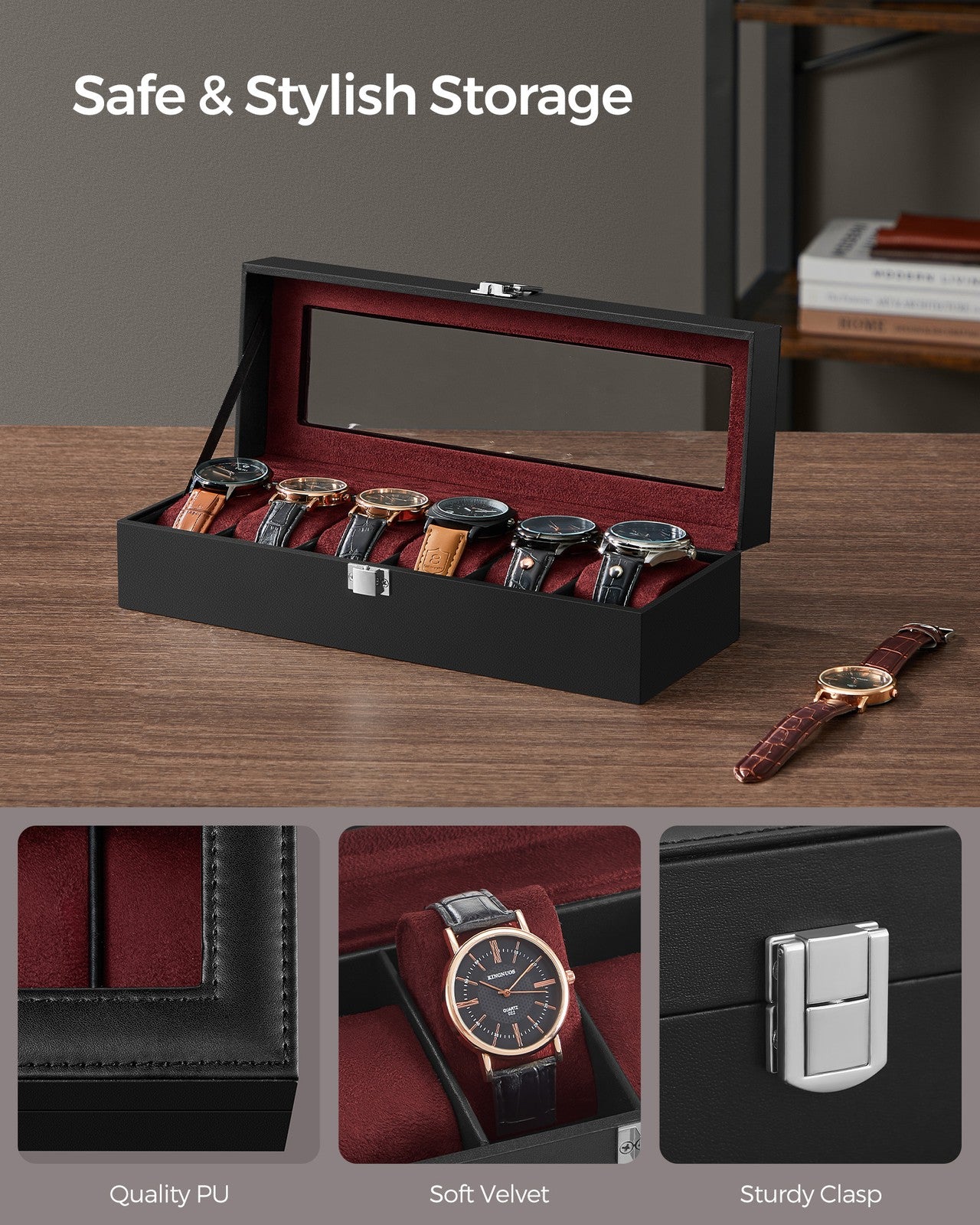 Velvet Lining Watch Box - image 12