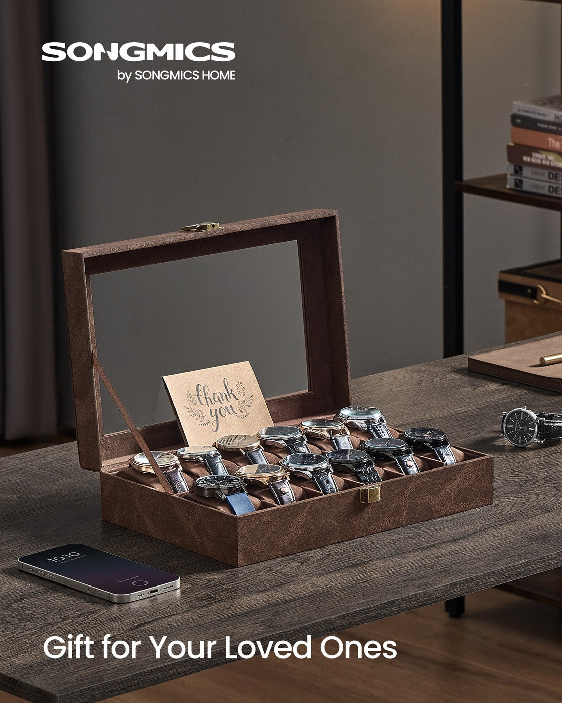 Black 12-Slot Watch Box - image 40