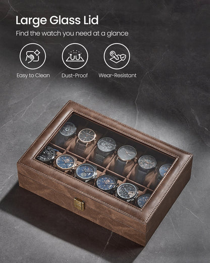 Black 12-Slot Watch Box - image 44