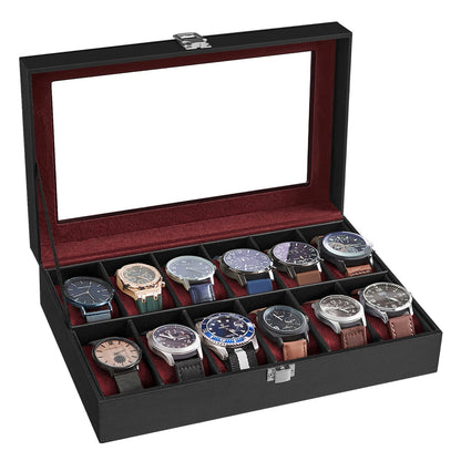 Black 12-Slot Watch Box - image 23