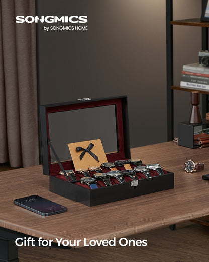 Black 12-Slot Watch Box - image 25
